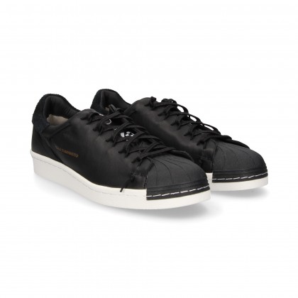 SPORTY CORDONED CANVAS/BLACK LEATHER