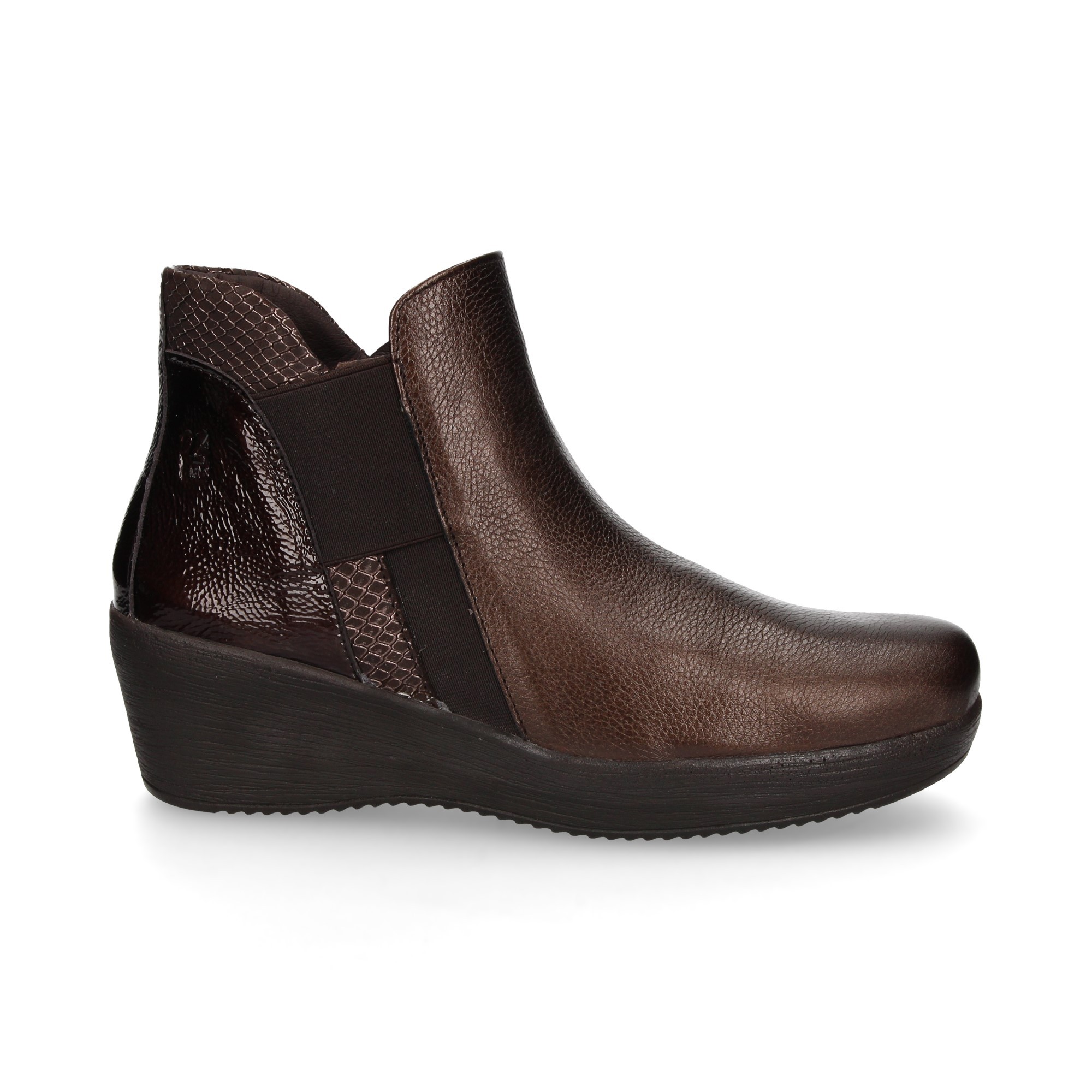 botin-cuna-elastico-charol-piel-marron