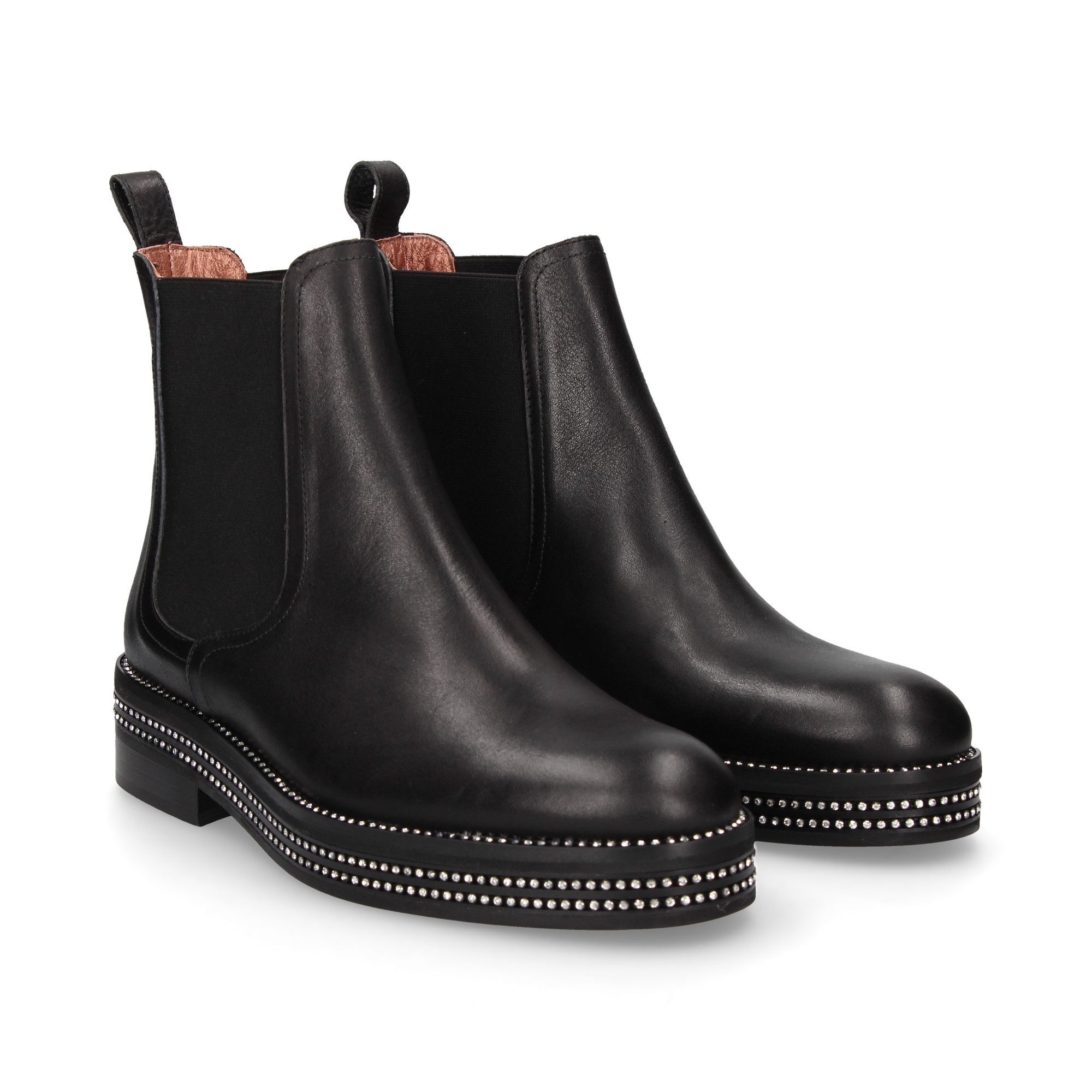 botin-elastico-suela-stras-piel-negro