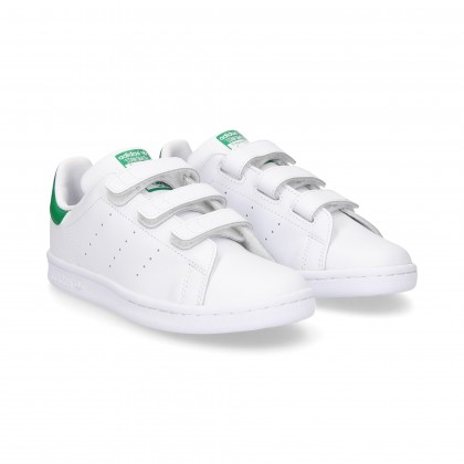 ZAPATILLA VELCROS 3 BANDAS PICADO BLANCO