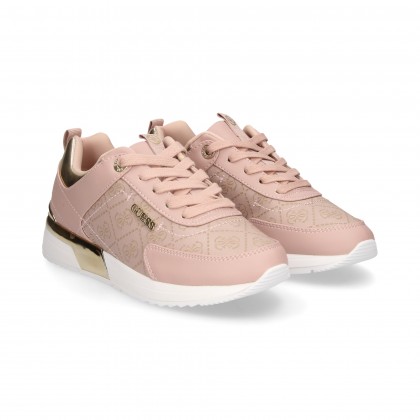 SPORTIVO IN PELLE ROSA CON CORDONE SPORTIVO