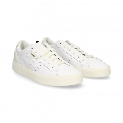 ZAPATILLA 3 BANDAS PICADO BLANCO