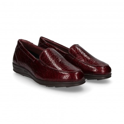 MOCASIN METALIZADO BURDEOS
