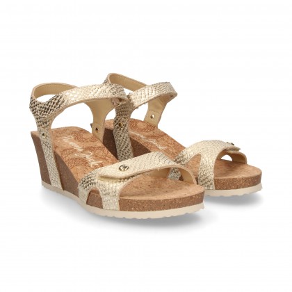 SANDAL GOLDEN WEDGE STRIPS