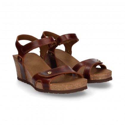 SANDAL STRIPS WEDGE LEATHER