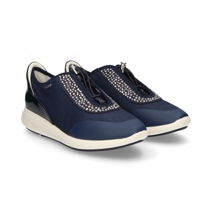 SPORTY STRAS MESH/BLUE PATENT LEATHER