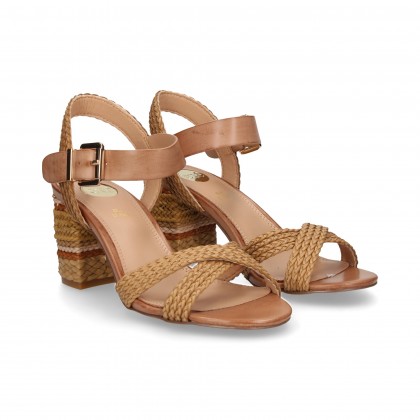 CARMELITA CRUZ TRENZADO PIEL SINT. BEIGE