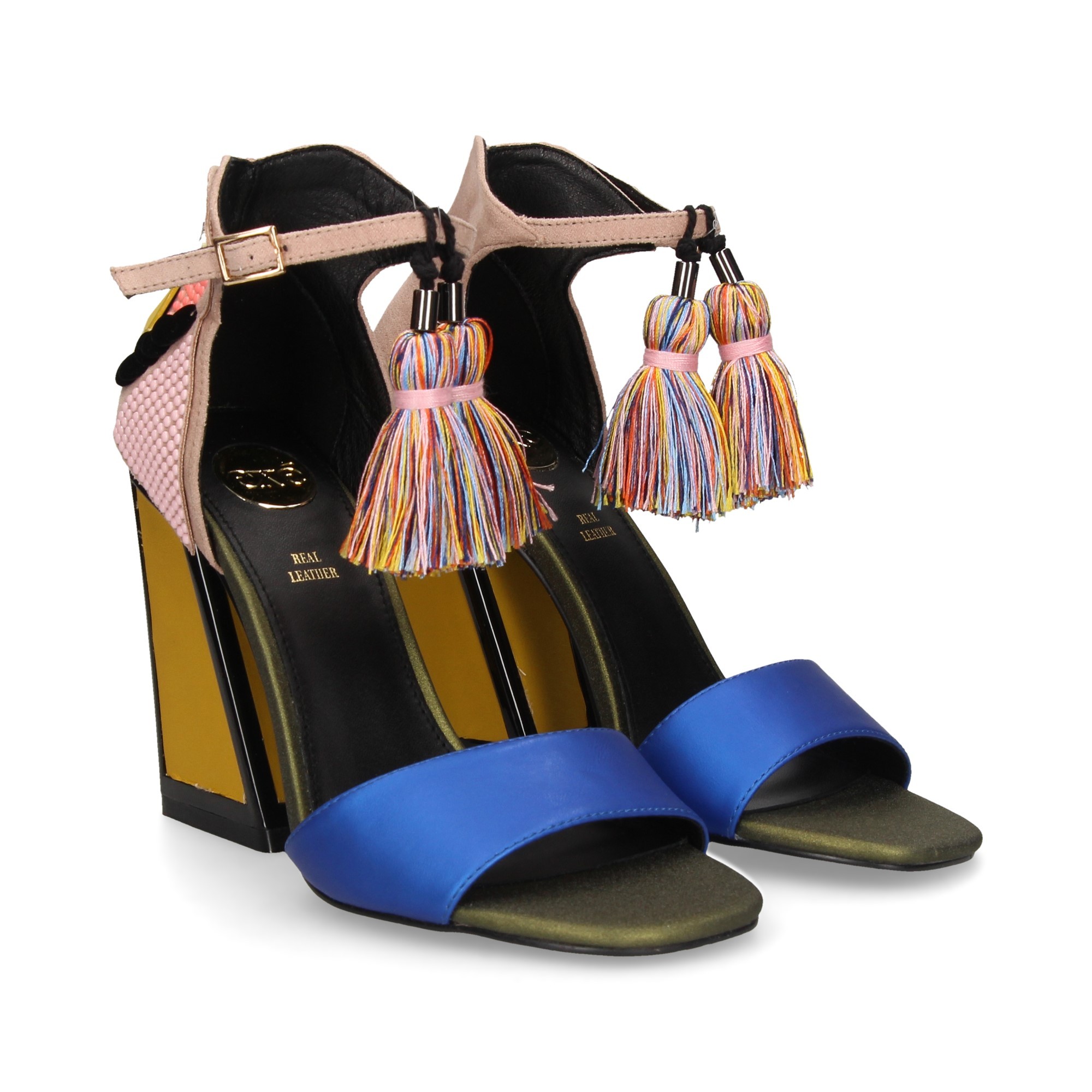 Women's heeled sandals DOMINIC-418 MULTICOLOR