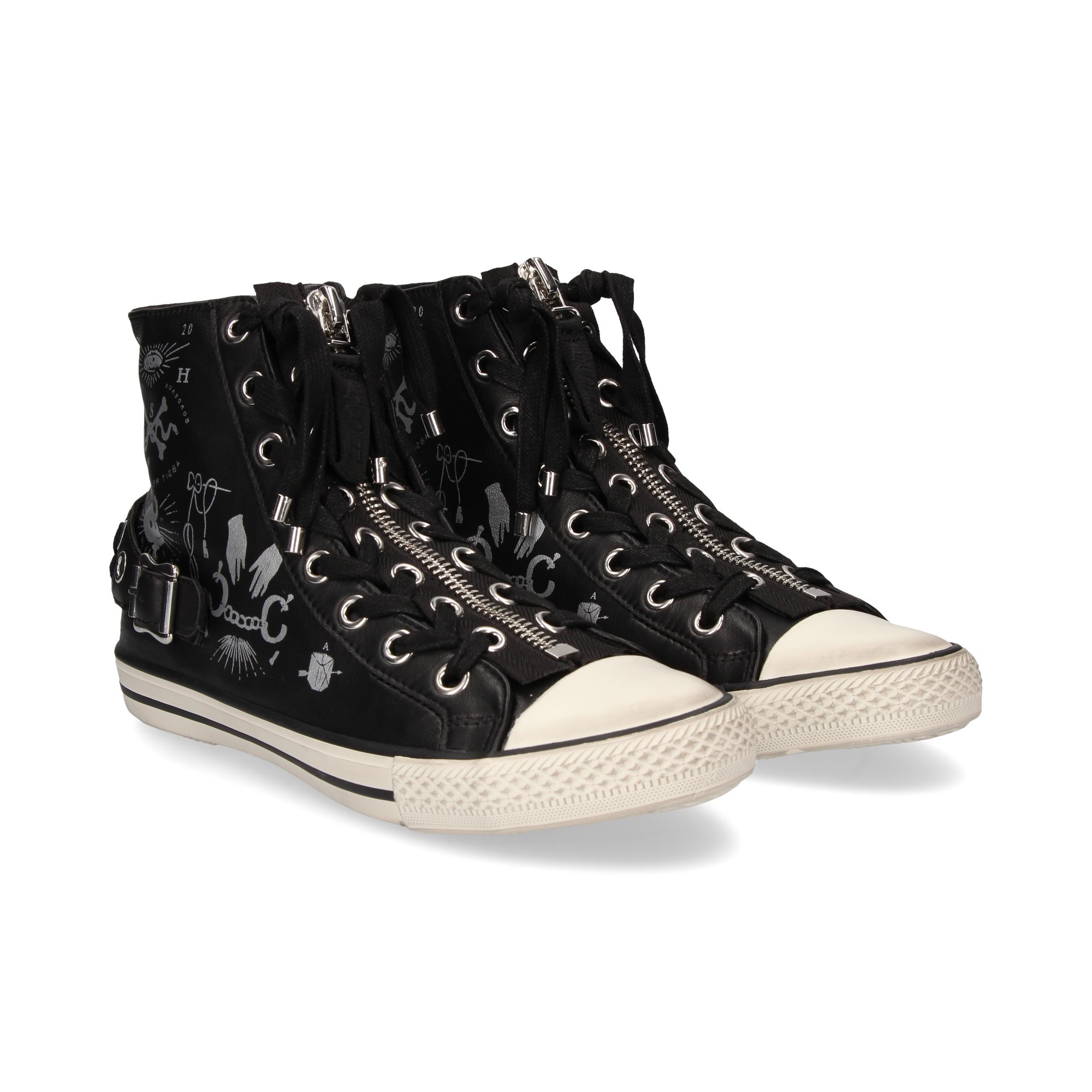 botin-acordonado-cremallera-piel-negro