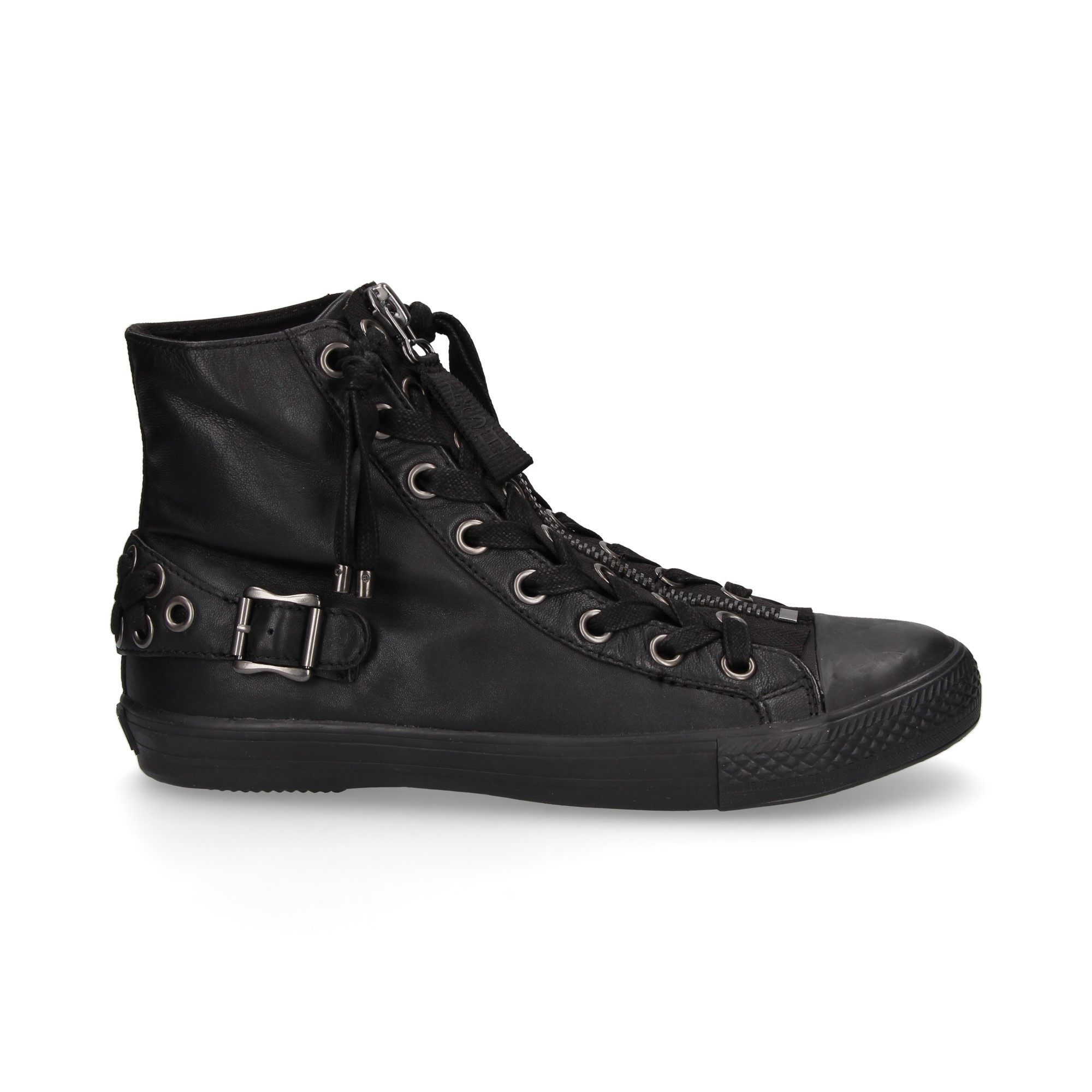 botin-acordonado-cremallera-piel-negro