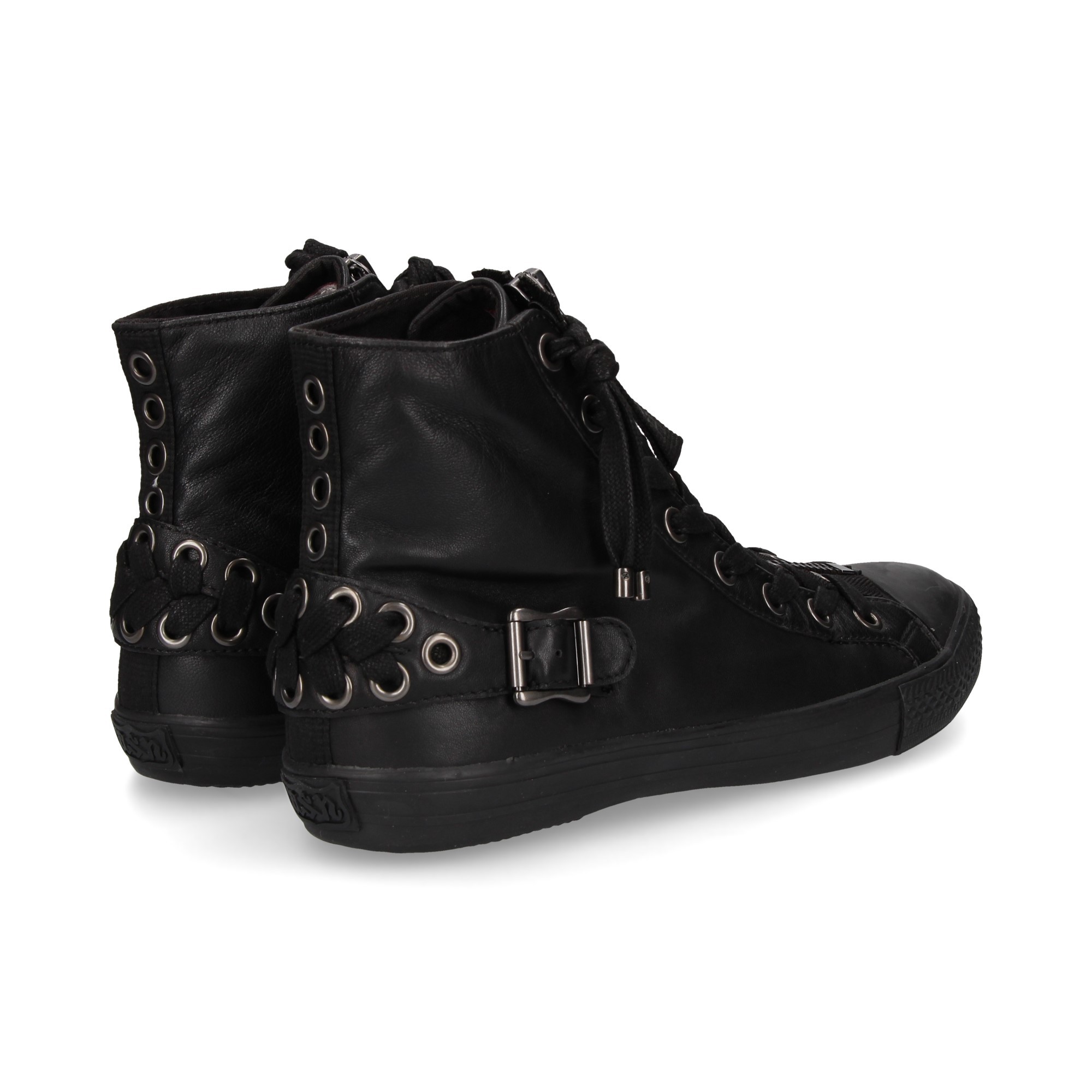 botin-acordonado-cremallera-piel-negro