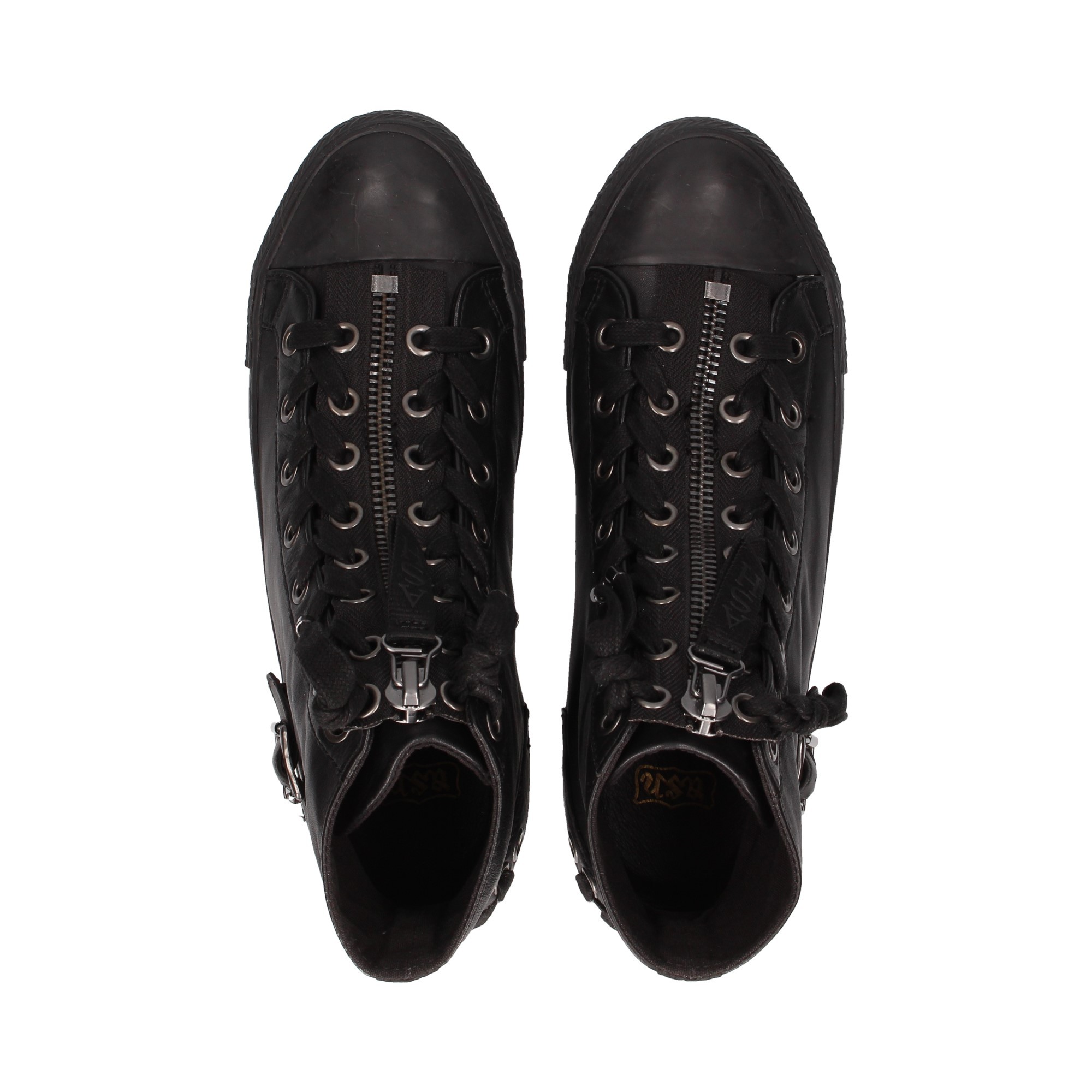 botin-acordonado-cremallera-piel-negro