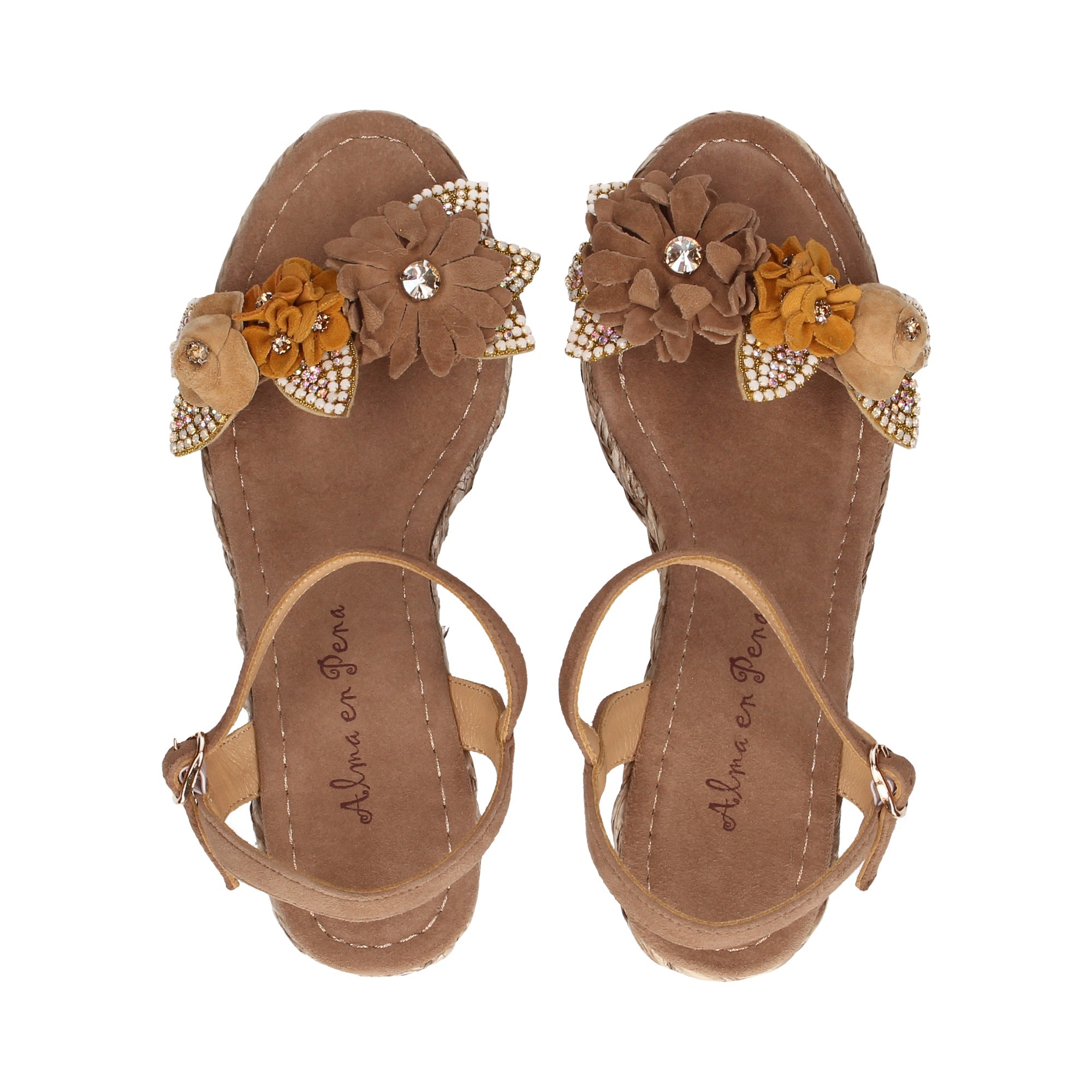 raffia-wedge-flowers-strass-suede-mink