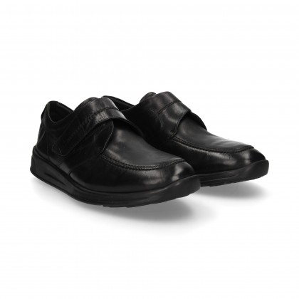 VELCRO MOCASSIN COURO PRETO