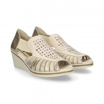 WEDGE A/SIDES INSTEP BROTH/STRASS CREAM
