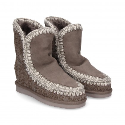 1/2 WEDGE BOOT 5M GREY OPENWORK