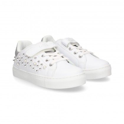 SPORTY VELCRO PEARLS SILVER/WHITE