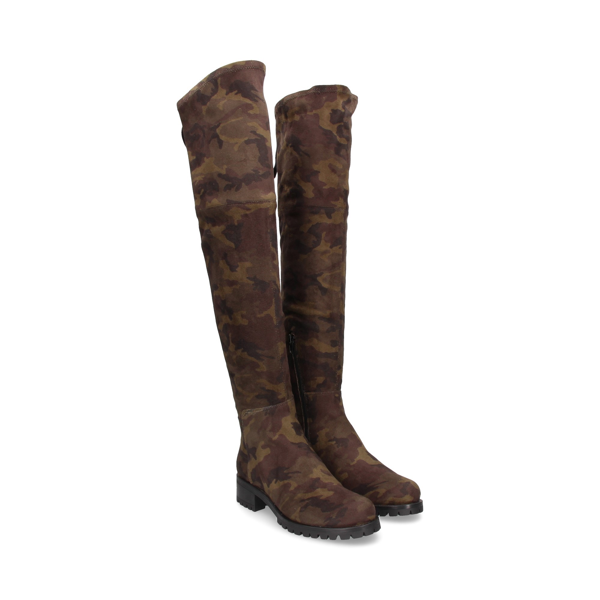 UNISA Botas planas de Mujer ISIDRO_ST KAKI CAMU