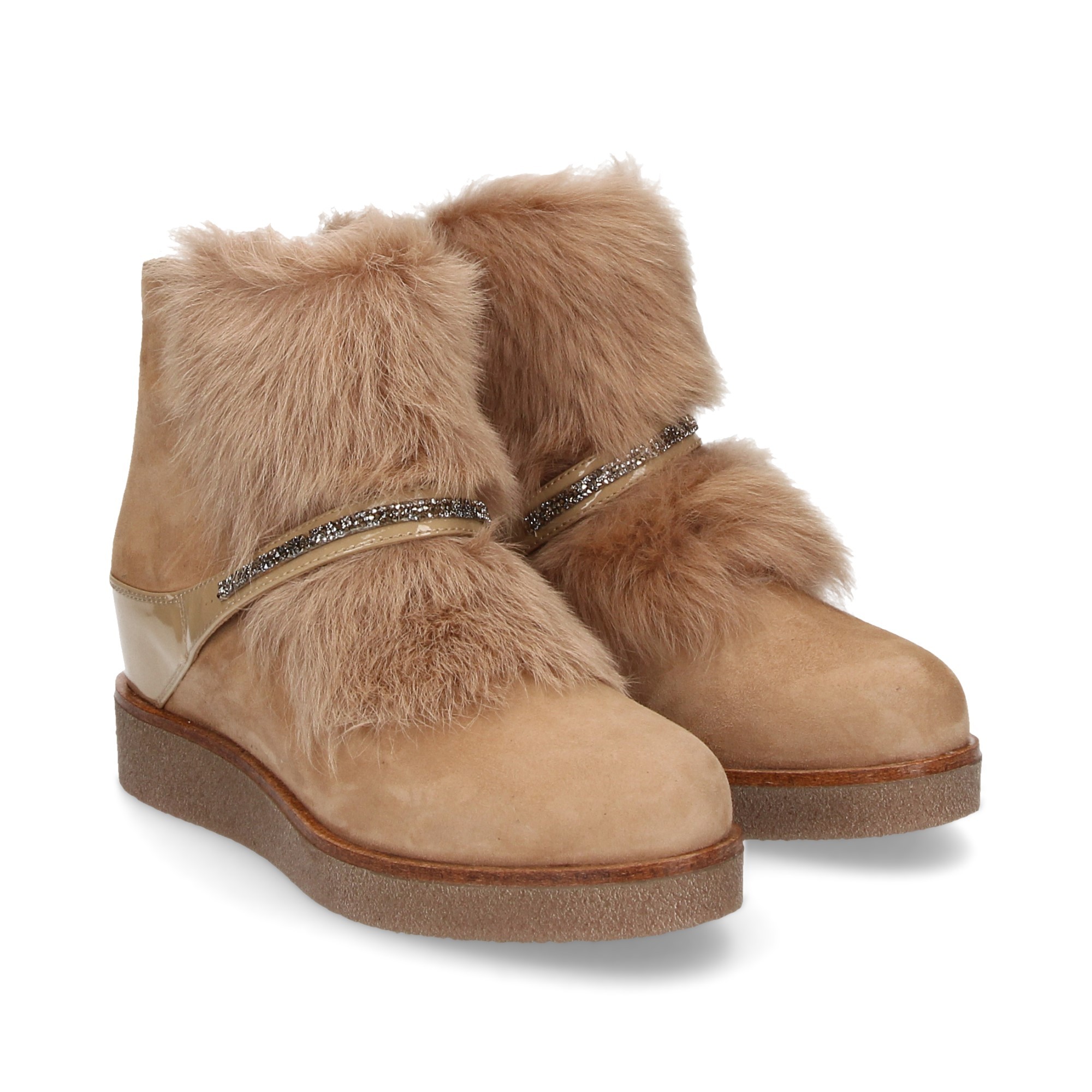 UNISA Botines planos de Mujer CHAD_KS BEIGE