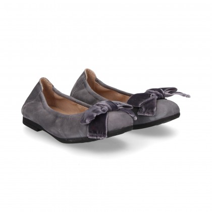 BALLERINA IN CAMOSCIO GRIGIO