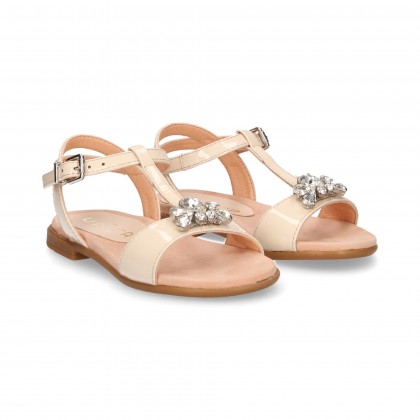 SANDAL BABY STRAS PATENT PINK