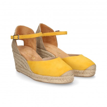 ESPADRILLE WEDGE SUEDE YELLOW