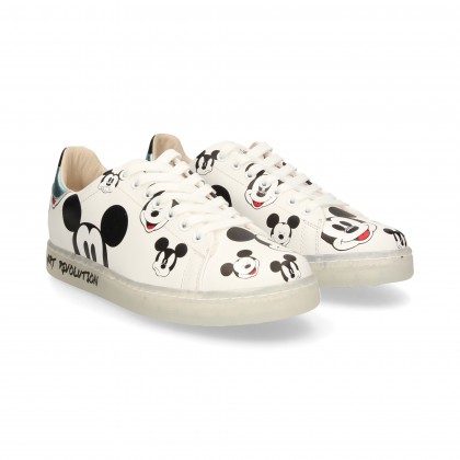 DEPORTIVO SUELA TRANS MICKEY PIEL BLANCO