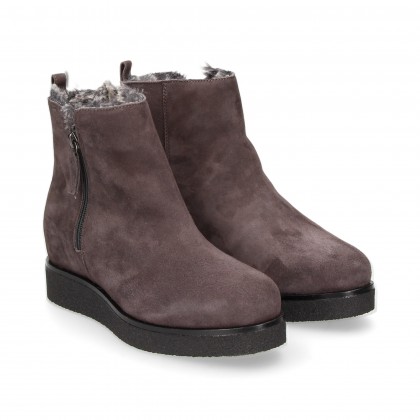 CAPPOTTO IN CAMOSCIO SCAMOSCIATO CREPE BOOTIE