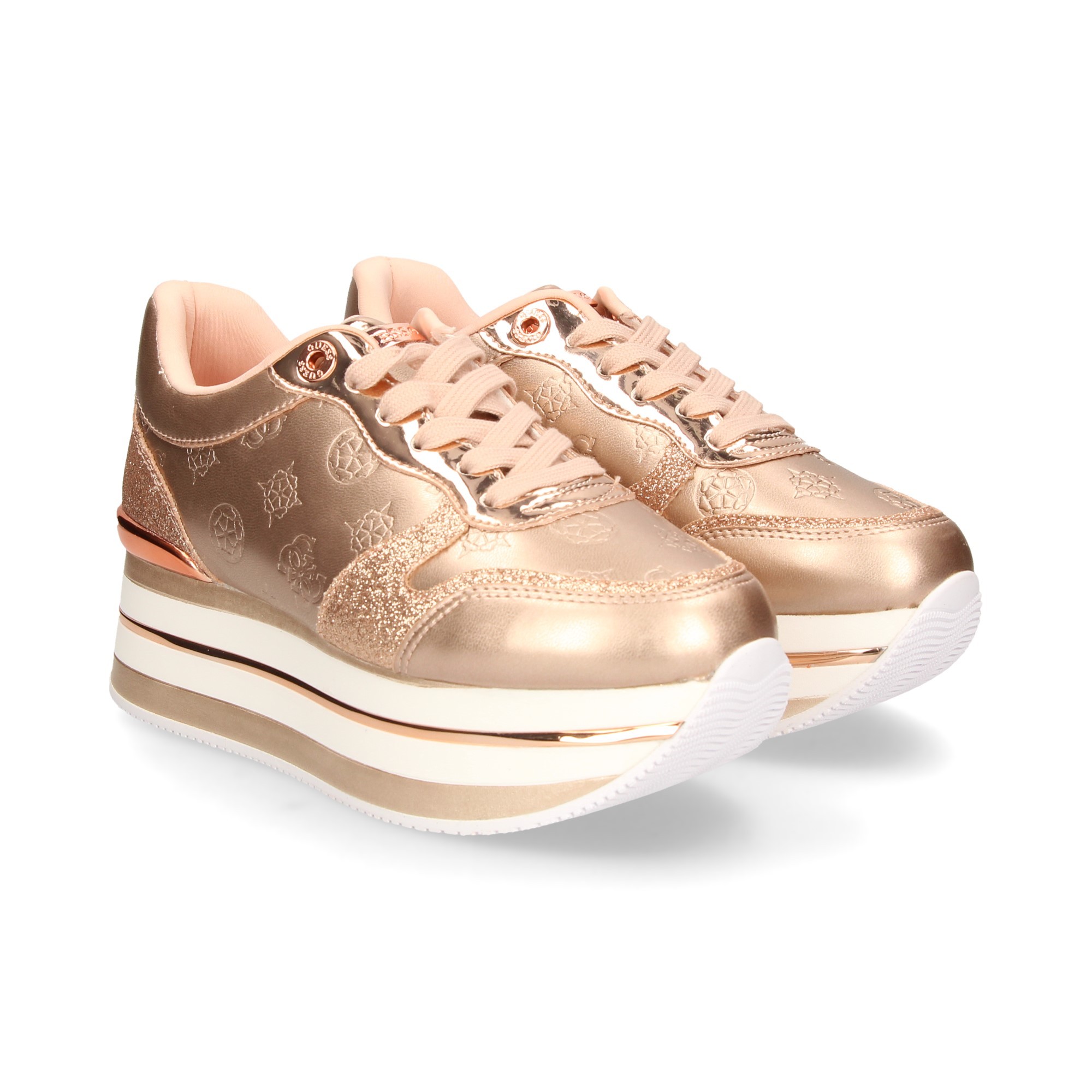 Basket Guess Nude Femme Rose - chaussures