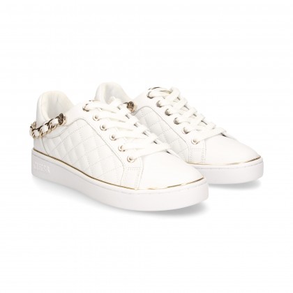 SPORTY PADDED WHITE LEATHER