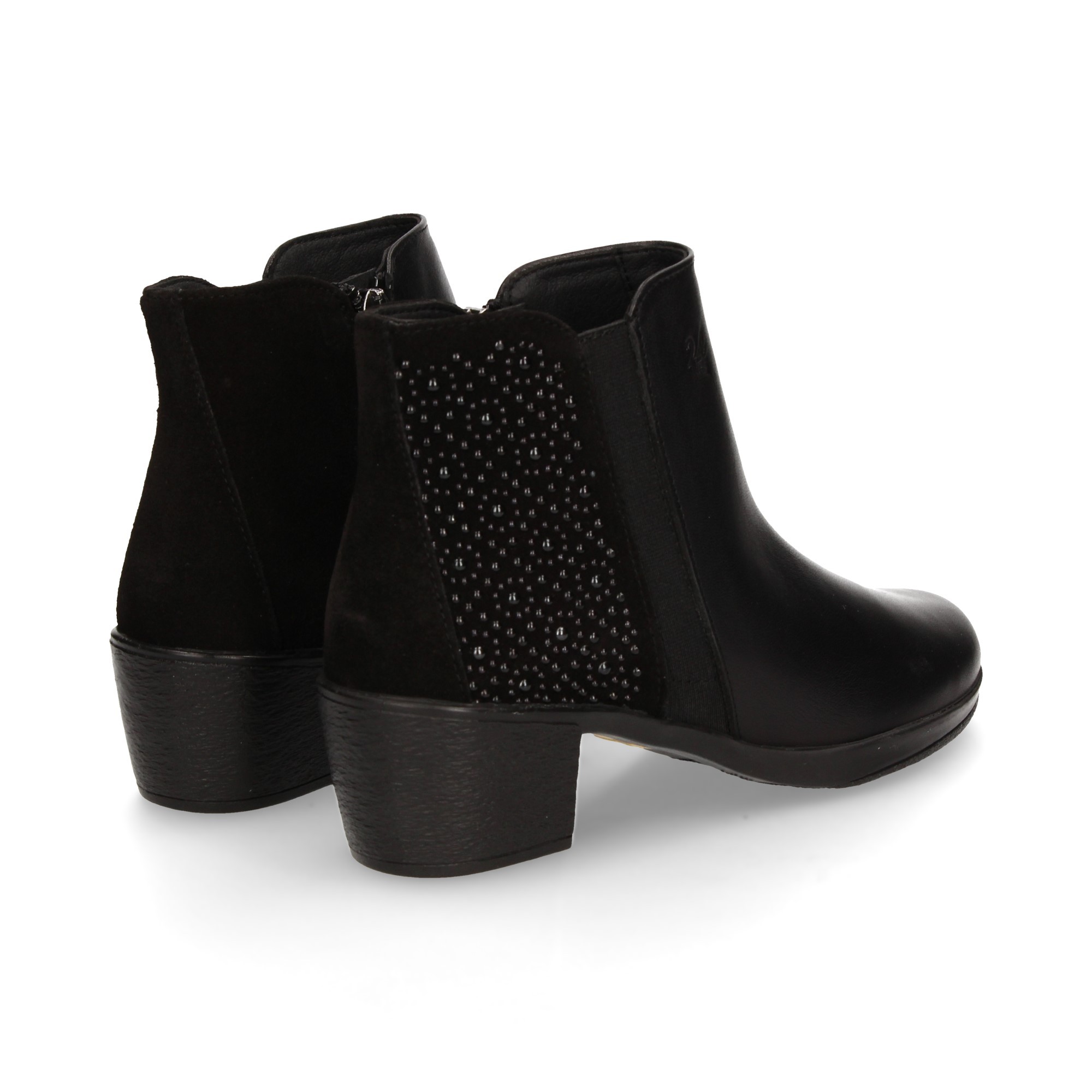 botin-tacohas-talon-peau-noire