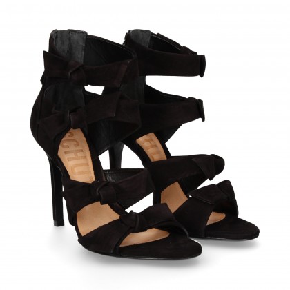 SANDAL STRAPS STRAPS SUEDE SUEDE BLACK