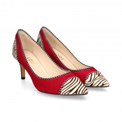SALONI TOE-TO-TO-POINT SUEDE RED SUEDE