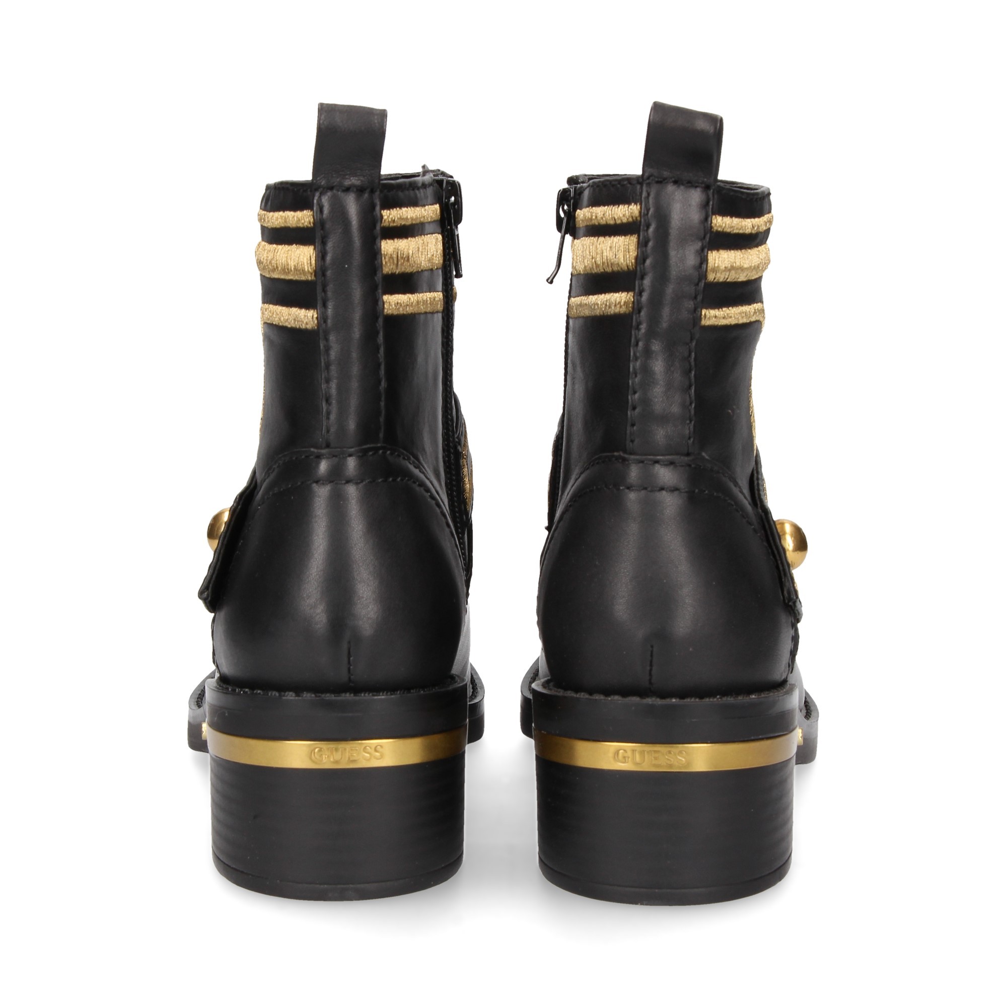 botin-bordado-oro-piel-negro