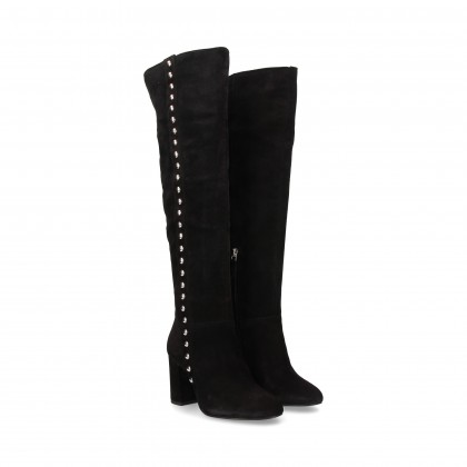 MAXI WILDLEDER STIEFEL SCHWARZ