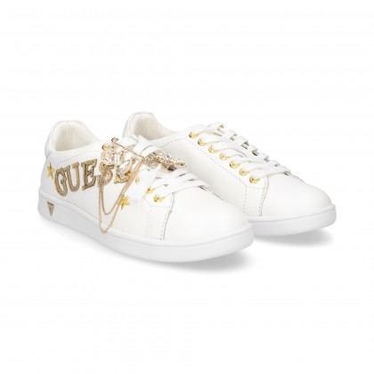 SPORTY CHORD GLITTER TIP WHITE LEATHER