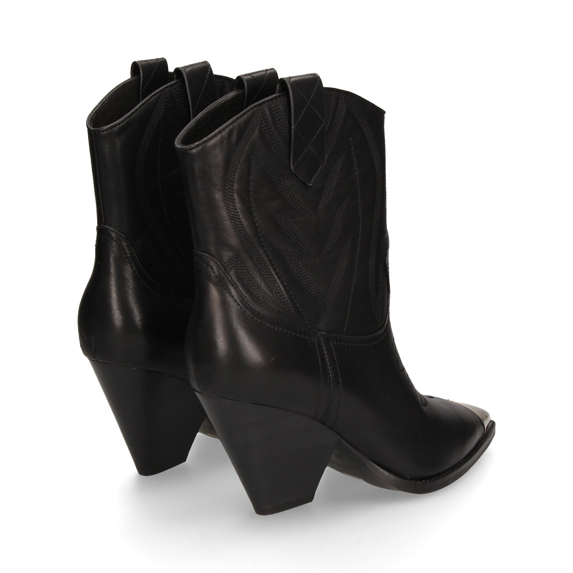 botin-cowboy-punta-metal-black-leather