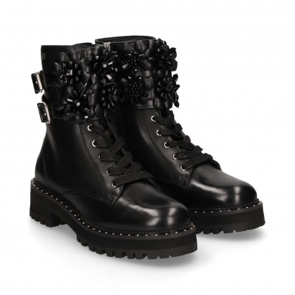 BOTIN CORDON BOUCLES NOIRES