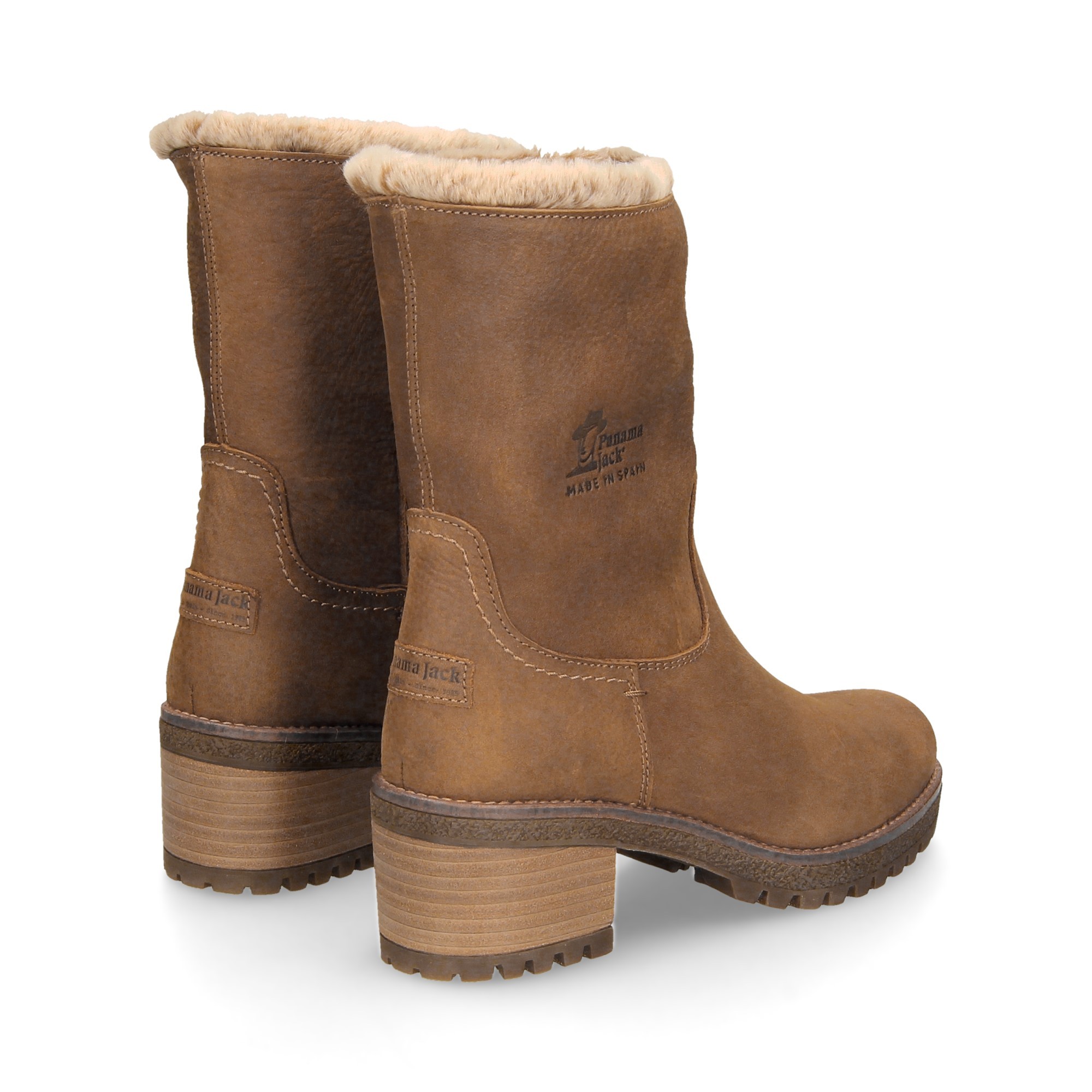 Botines Chelsea De Tacón Para Mujer | Panama Jack Pia Trav | Tacón 6.5 Cm | Piel Y Terciopelo | Resistente Al Agua