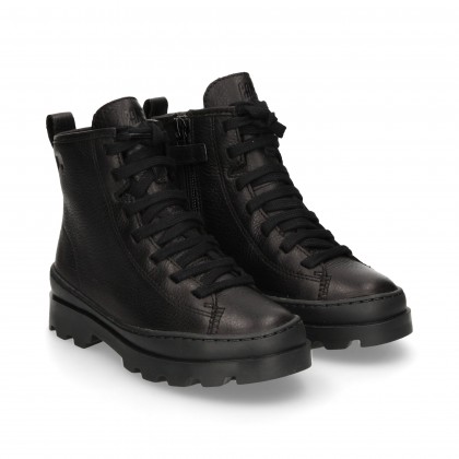 BOOTIES BLACK LEATHER LACES
