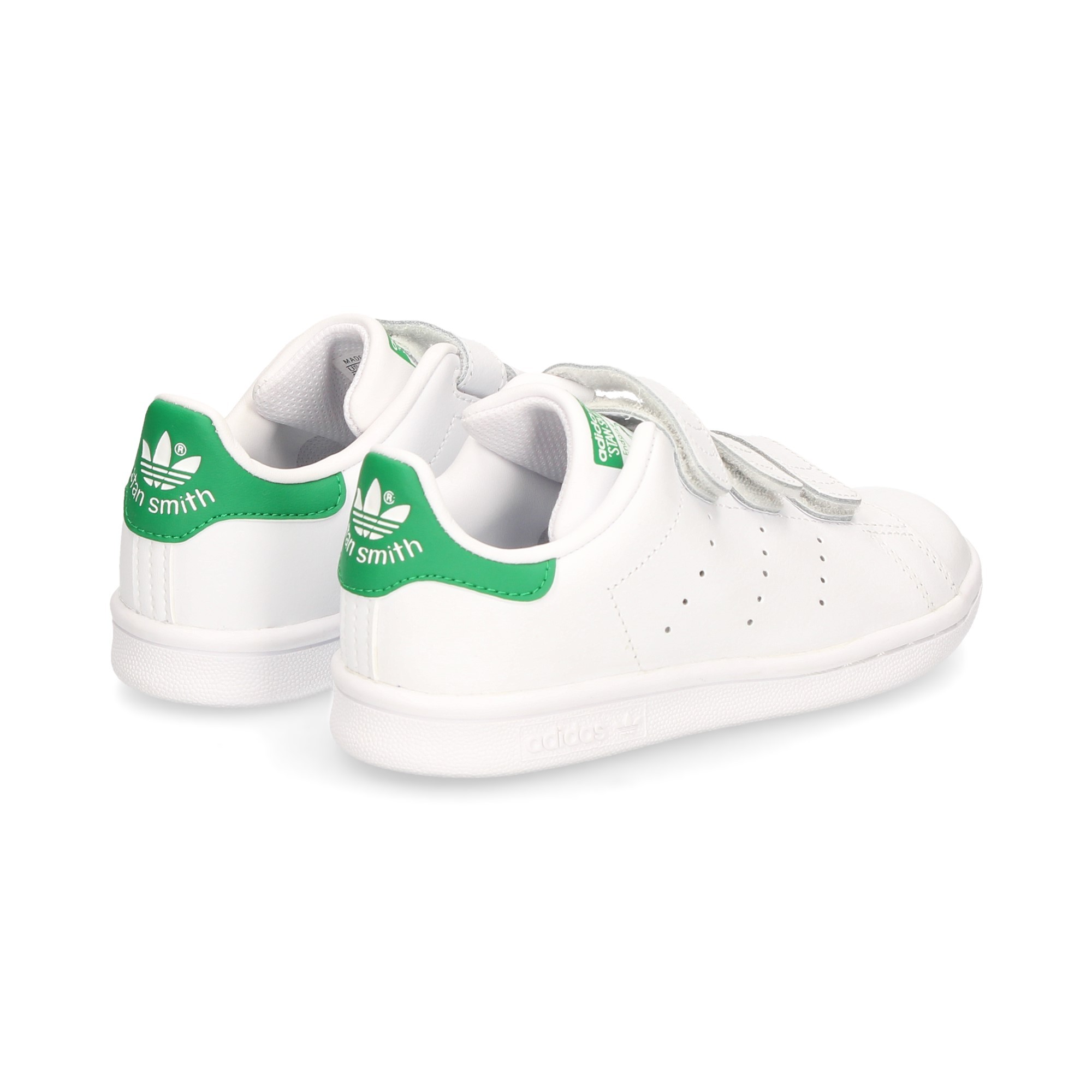 talon-vert-3-velcro-cuir-blanc